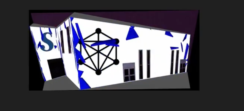A dark-themed map shows geolocated crime data points distributed across a coastal city, each marked with a bright green point symbol.